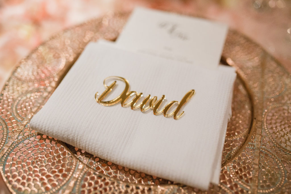 place card wedding table setting
