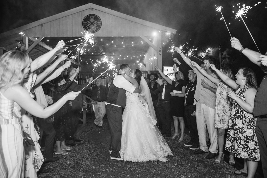 bride and groom sparkler exit